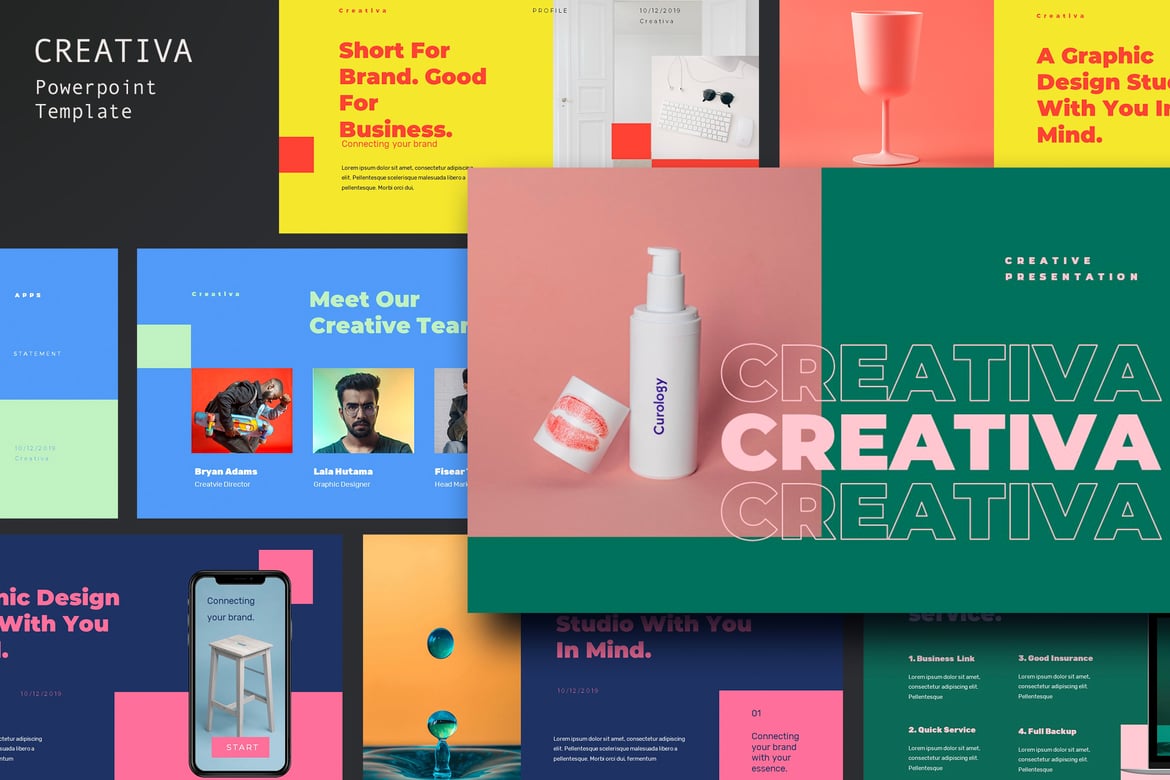 Creativa - Template Presentasi PowerPoint Gaya Modern yang Menarik