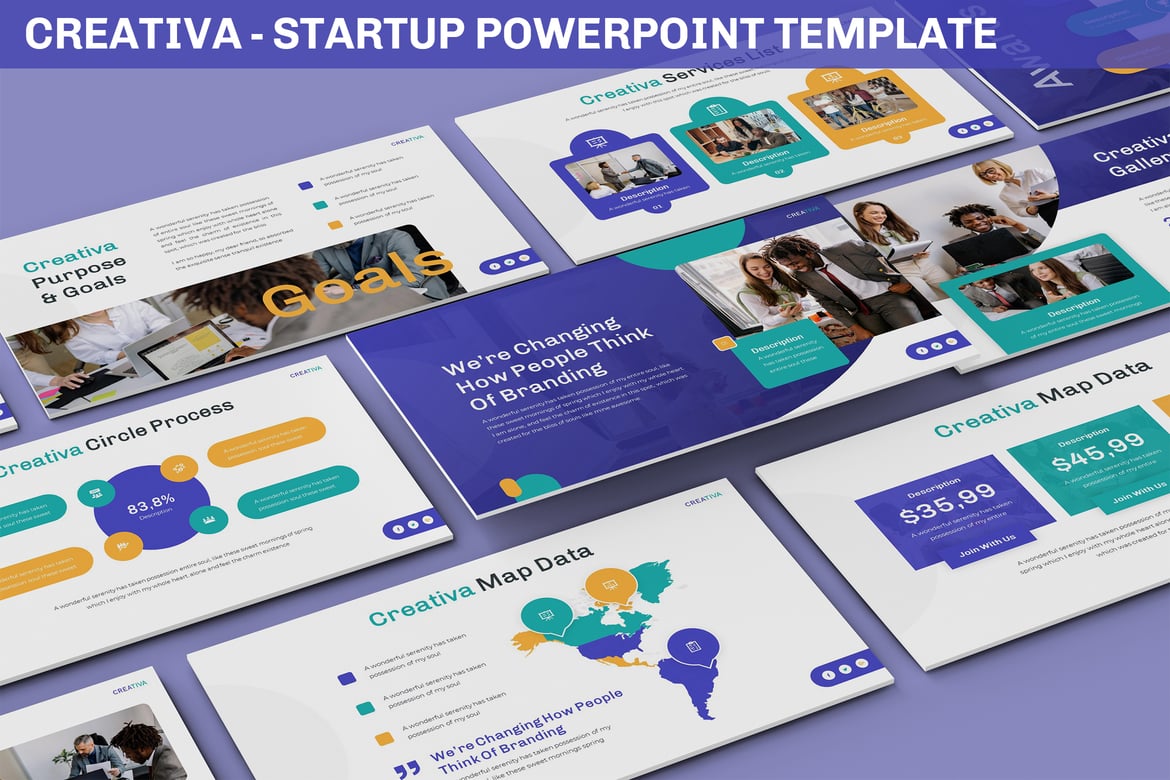 Template Presentasi Kreatif - Creativa untuk Startup