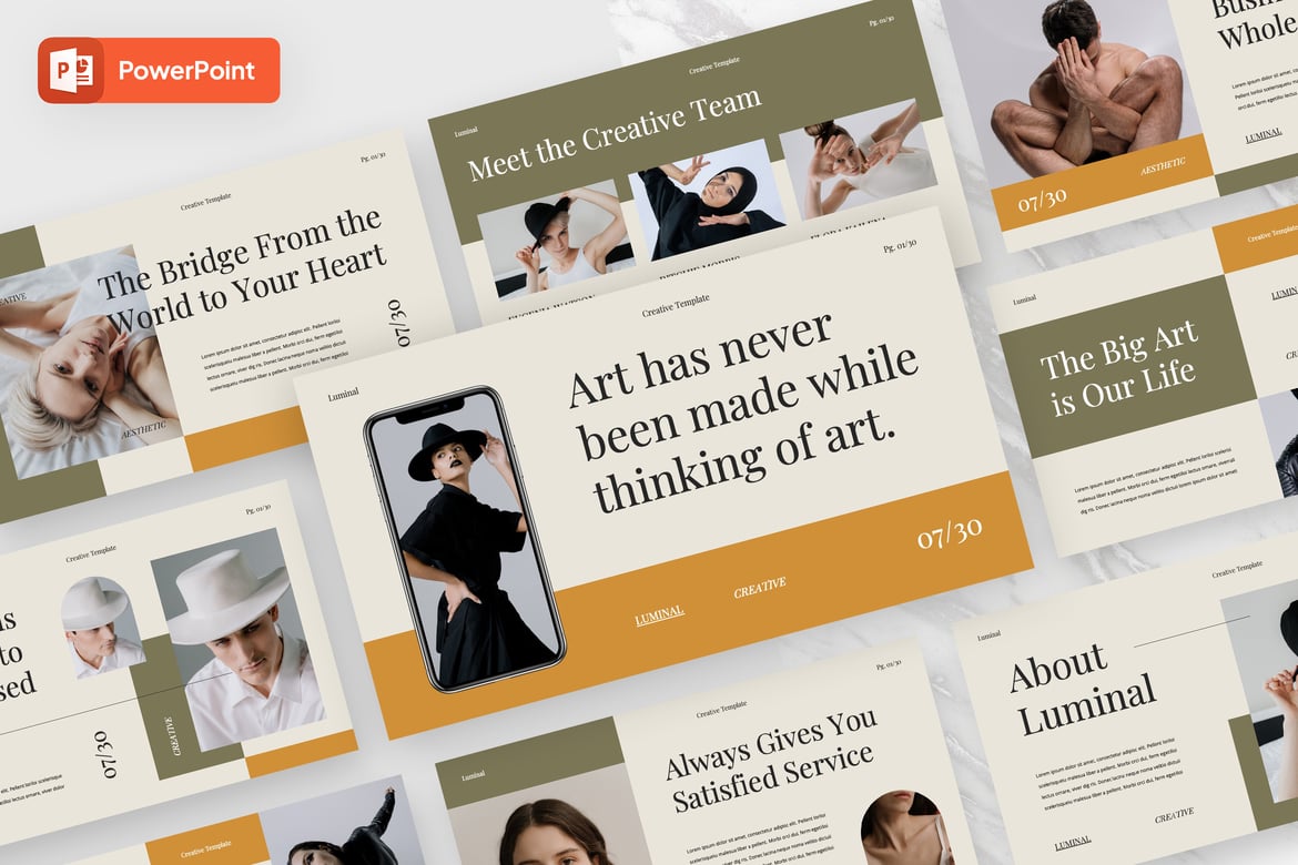 Template Presentasi Powerpoint Kreatif dan Estetis