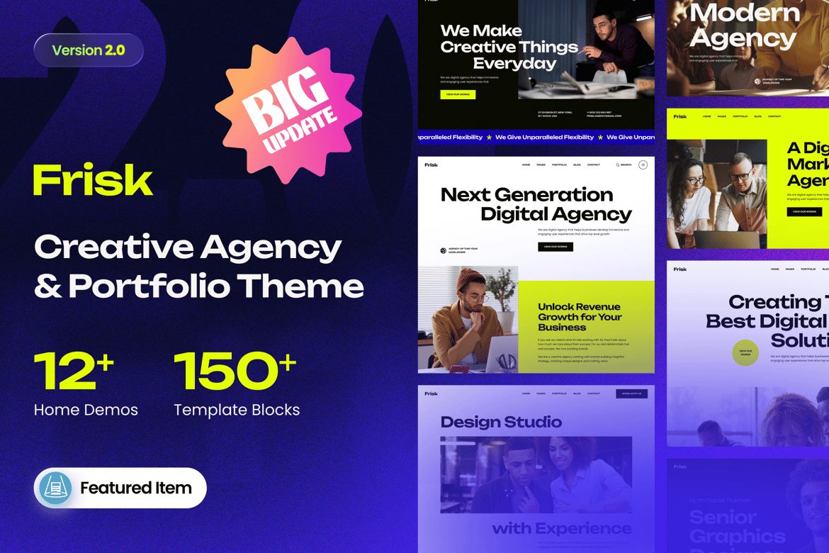 Template Website Kreatif untuk Agensi dan Portofolio
