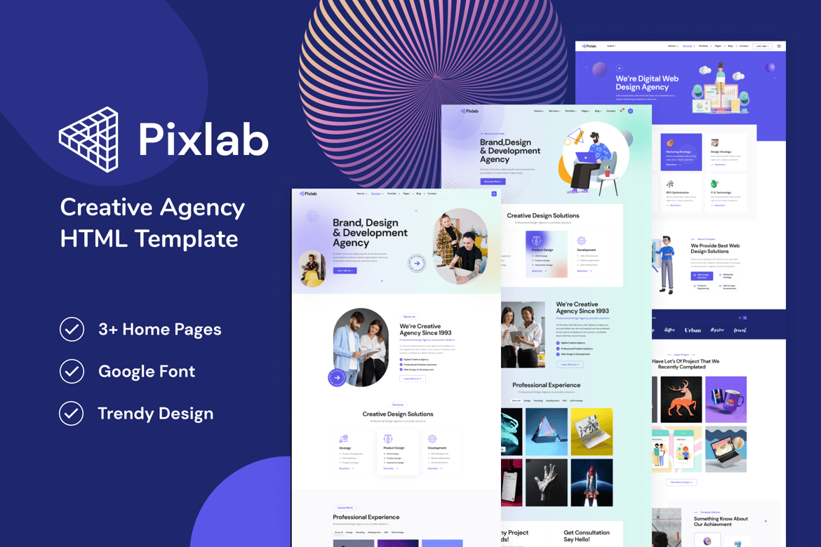 Template Website Kreatif untuk Agensi dan Startup