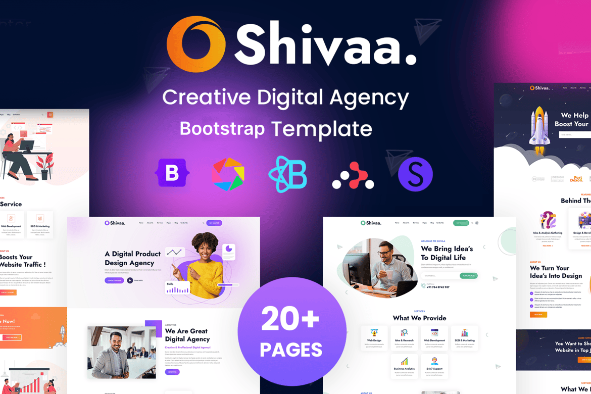 Template Website Kreatif untuk Agensi Modern