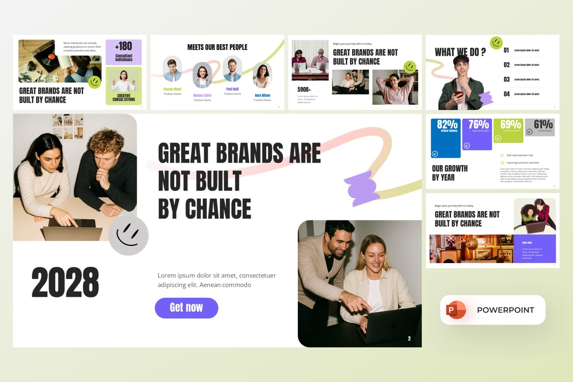 Template Presentasi PowerPoint untuk Agensi Kreatif yang Modern dan Profesional