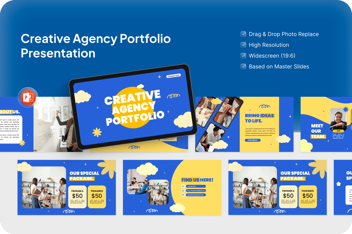Template Presentasi Portfolio Agensi Kreatif yang Menarik