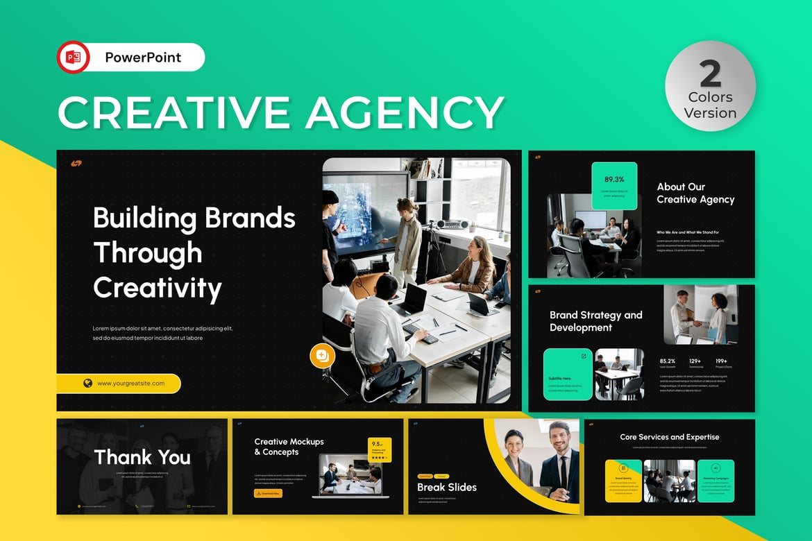 Template PowerPoint Kreatif untuk Agensi