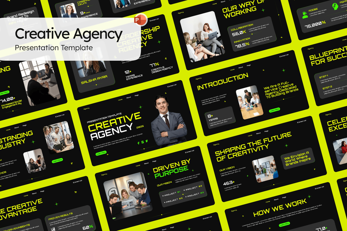 Template PowerPoint Kreatif untuk Agensi Anda