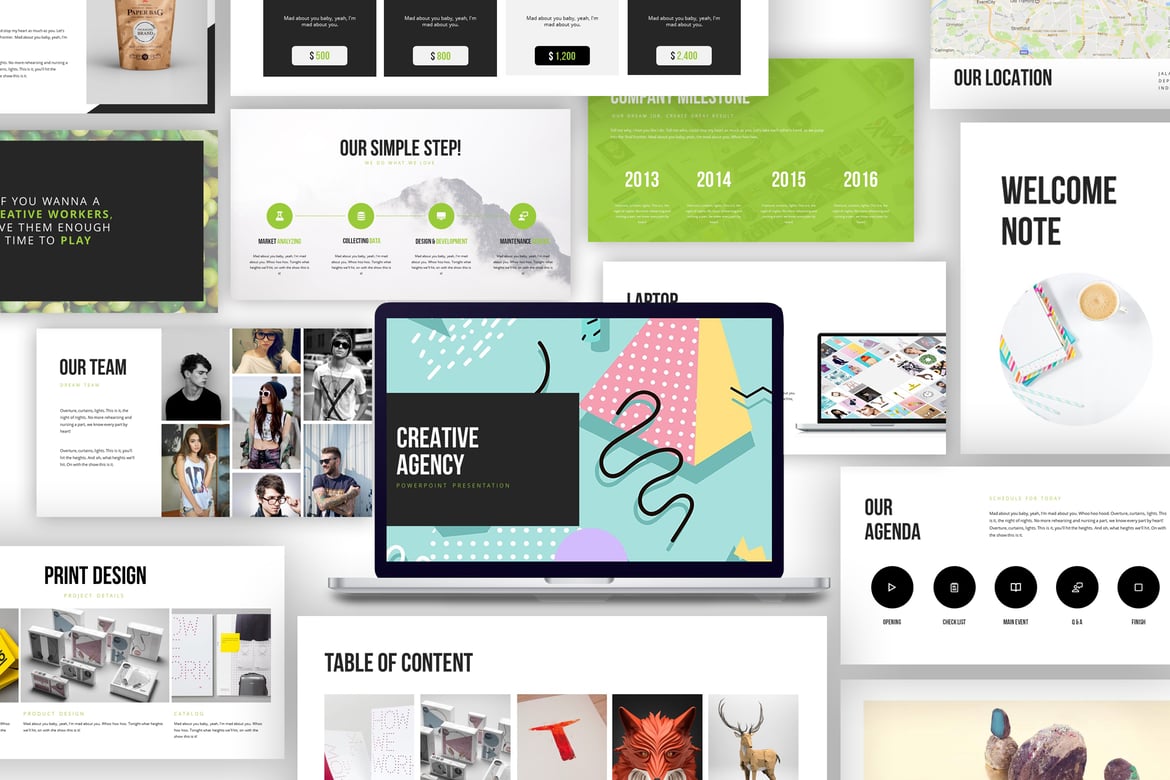Template Presentasi Powerpoint untuk Agensi Kreatif yang Menarik