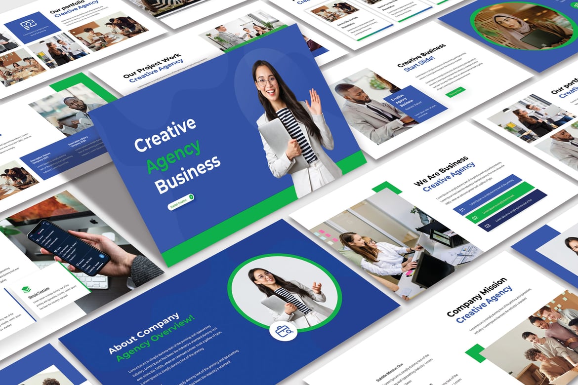 Template Powerpoint Kreatif untuk Agensi