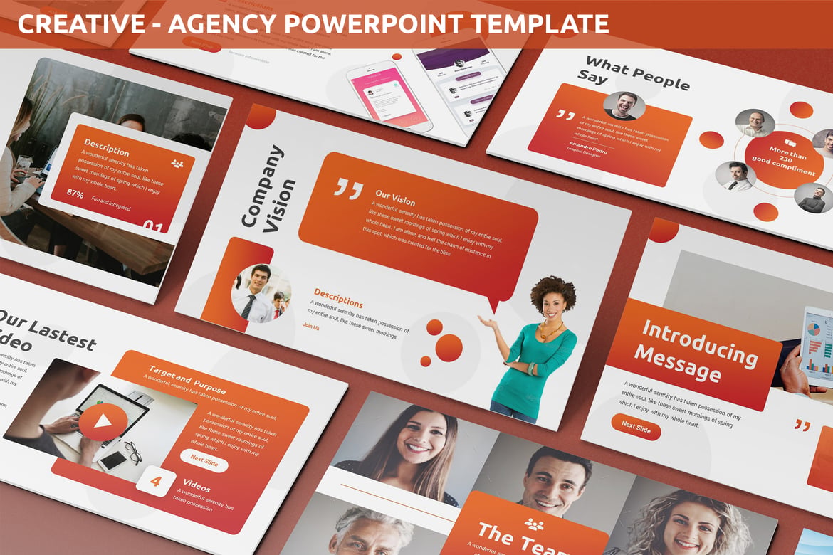 Template Presentasi PowerPoint Kreatif untuk Agensi
