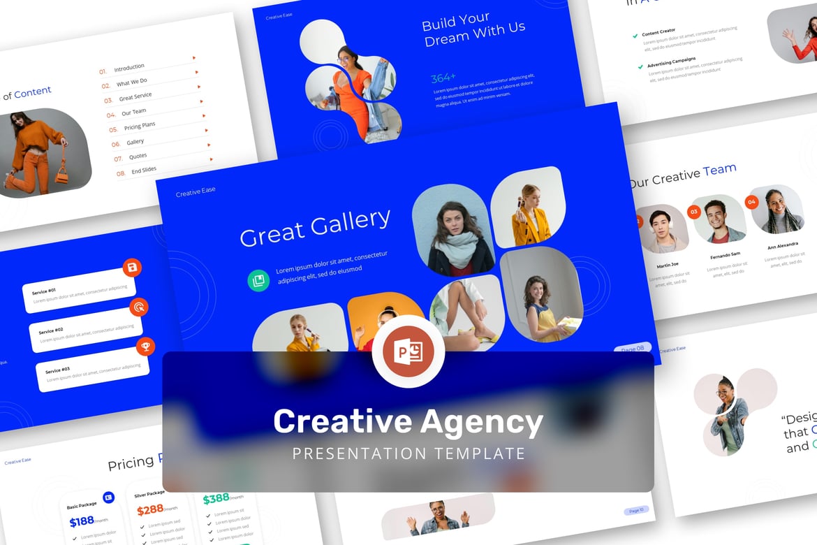 Template Presentasi PowerPoint untuk Agensi Kreatif yang Menarik