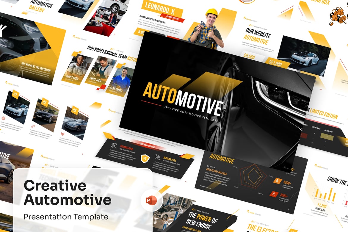 Template Presentasi Otomotif Kreatif yang Mengagumkan