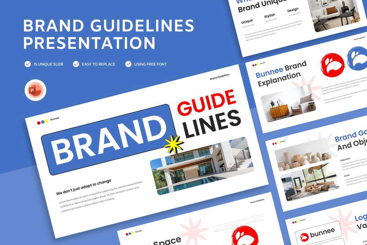 Template Presentasi Brand Kreatif untuk Powerpoint