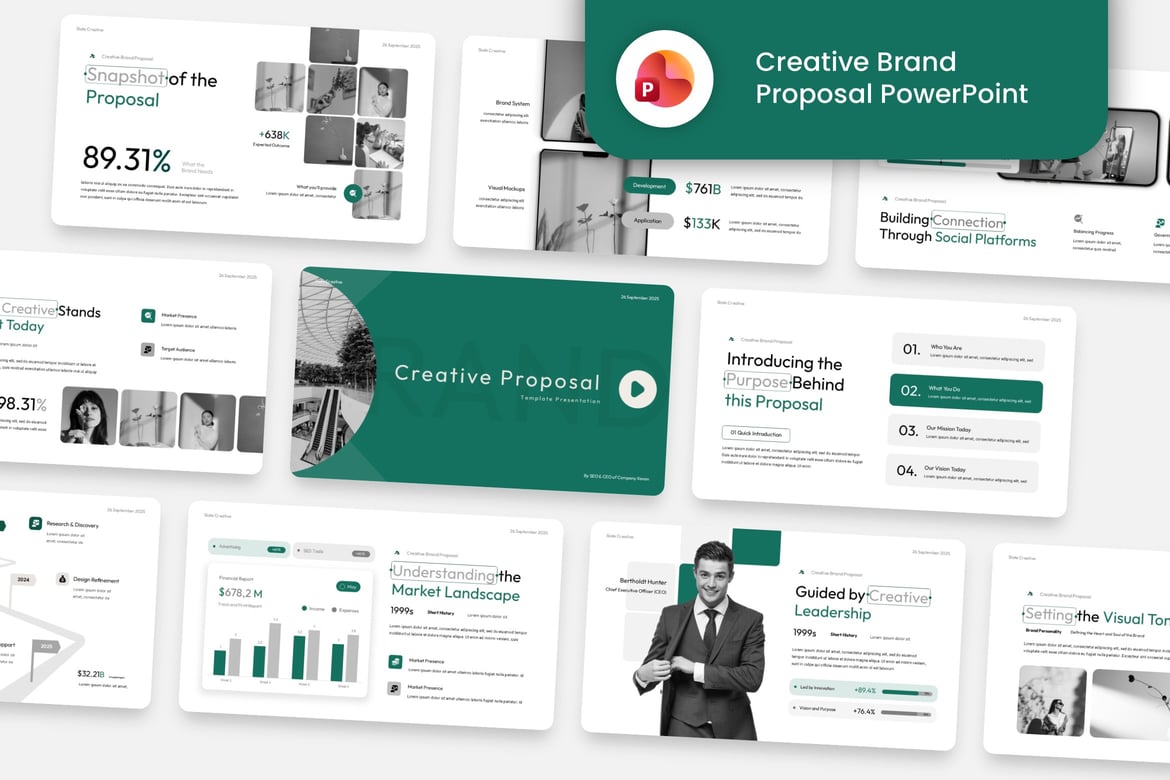 Template Presentasi Powerpoint Proposal Branding Kreatif