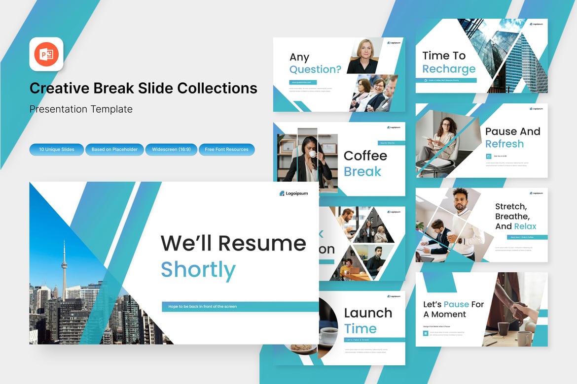 Template Presentasi PowerPoint Kumpulan Slide Kreatif