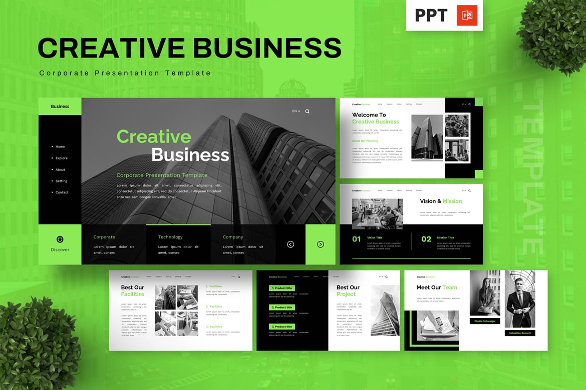 Template Powerpoint Kreatif untuk Bisnis dan Korporat