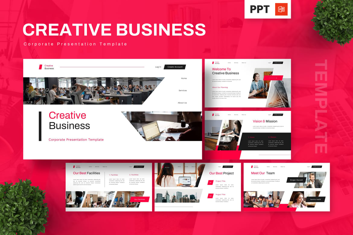 Template Presentasi Kreatif untuk Bisnis - PowerPoint Korporat