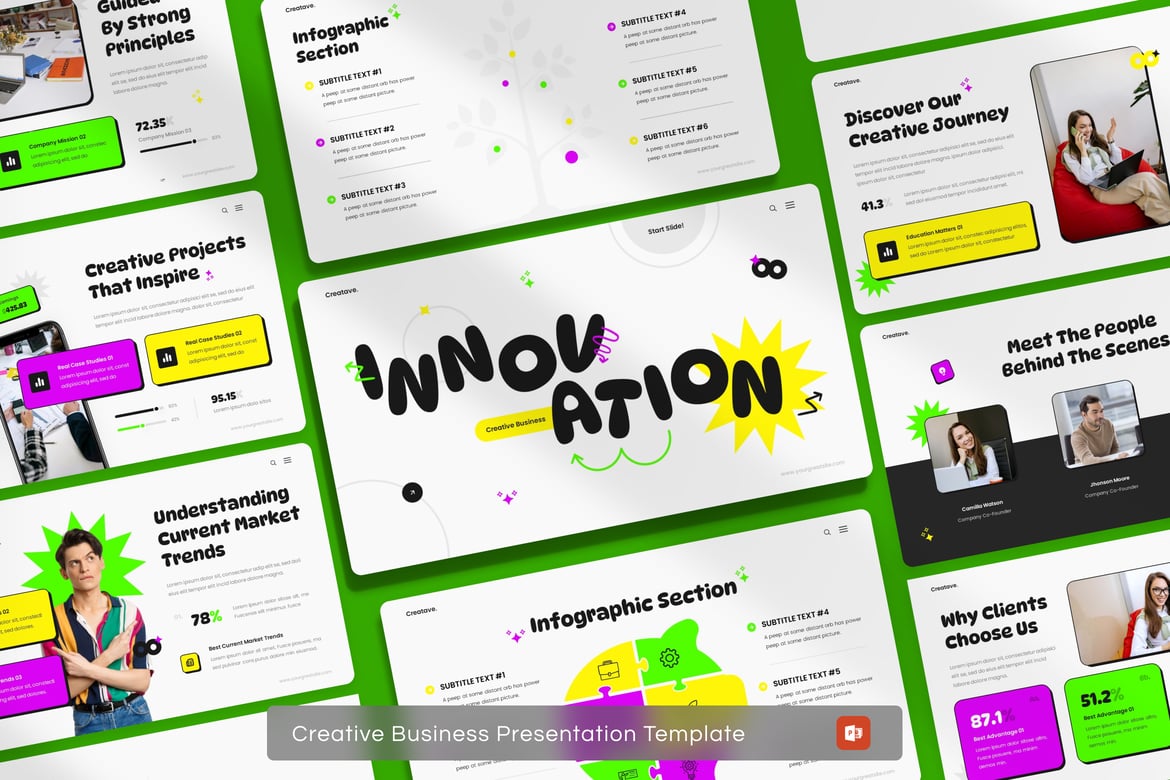 Template Presentasi PowerPoint Inovasi Bisnis Kreatif