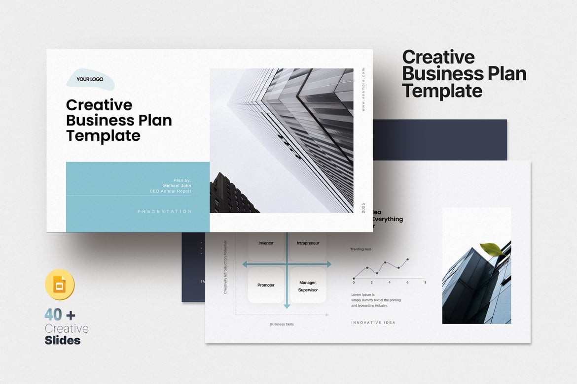 Template Presentasi Bisnis Kreatif - Desain PowerPoint Menarik