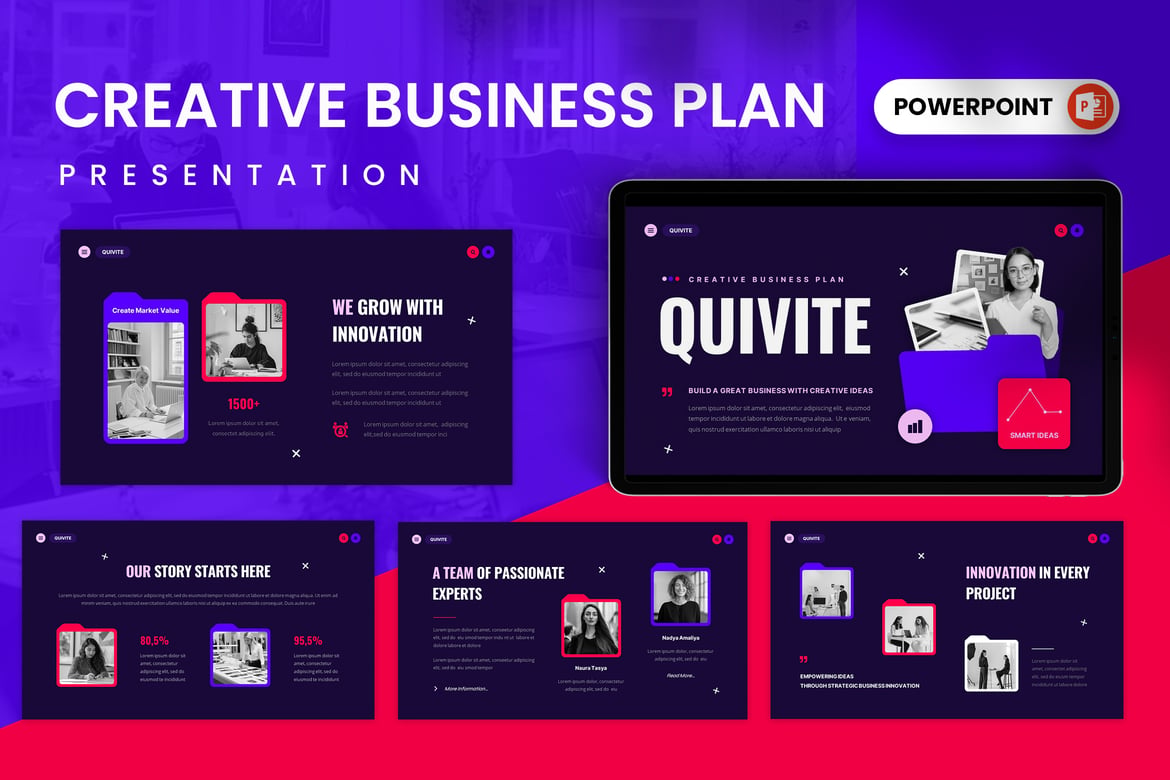 Template Presentasi Rencana Bisnis Kreatif yang Menarik dan Profesional