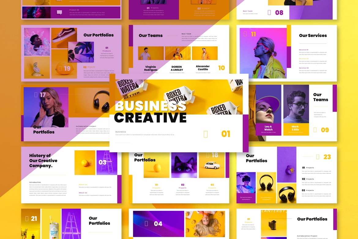 Template Presentasi PowerPoint Bisnis Kreatif yang Menarik