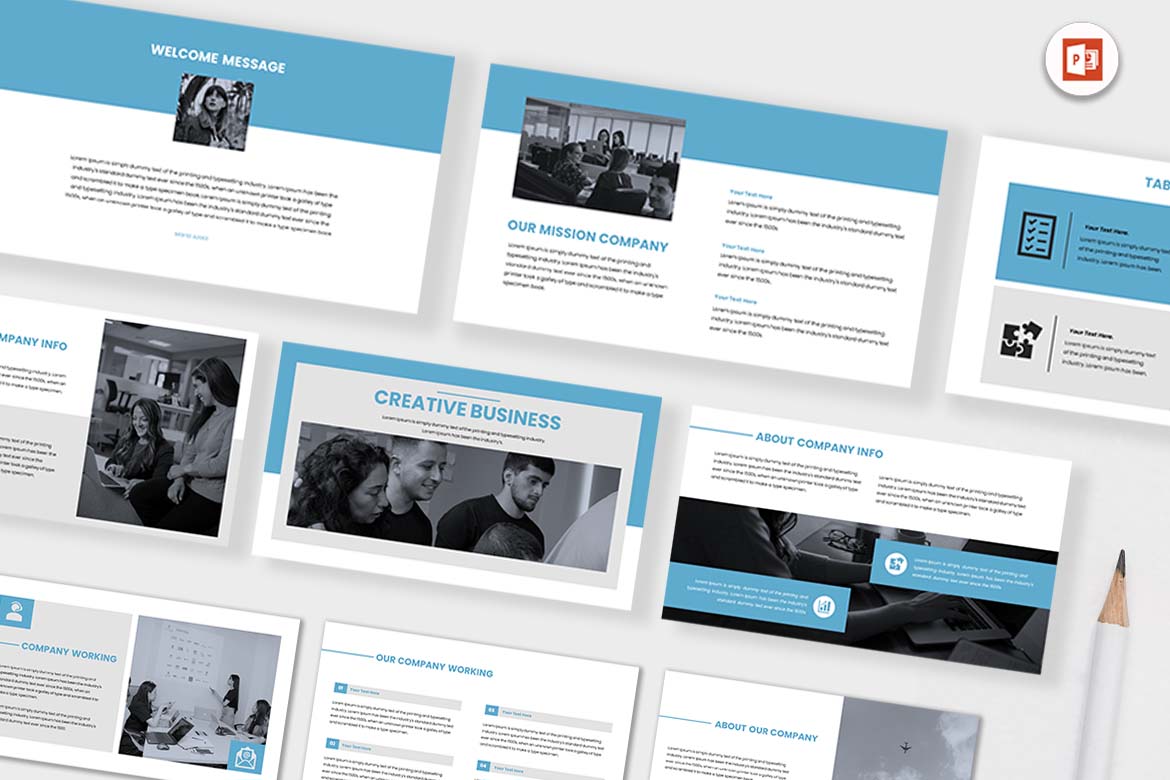 Template PowerPoint Bisnis Kreatif yang Menarik
