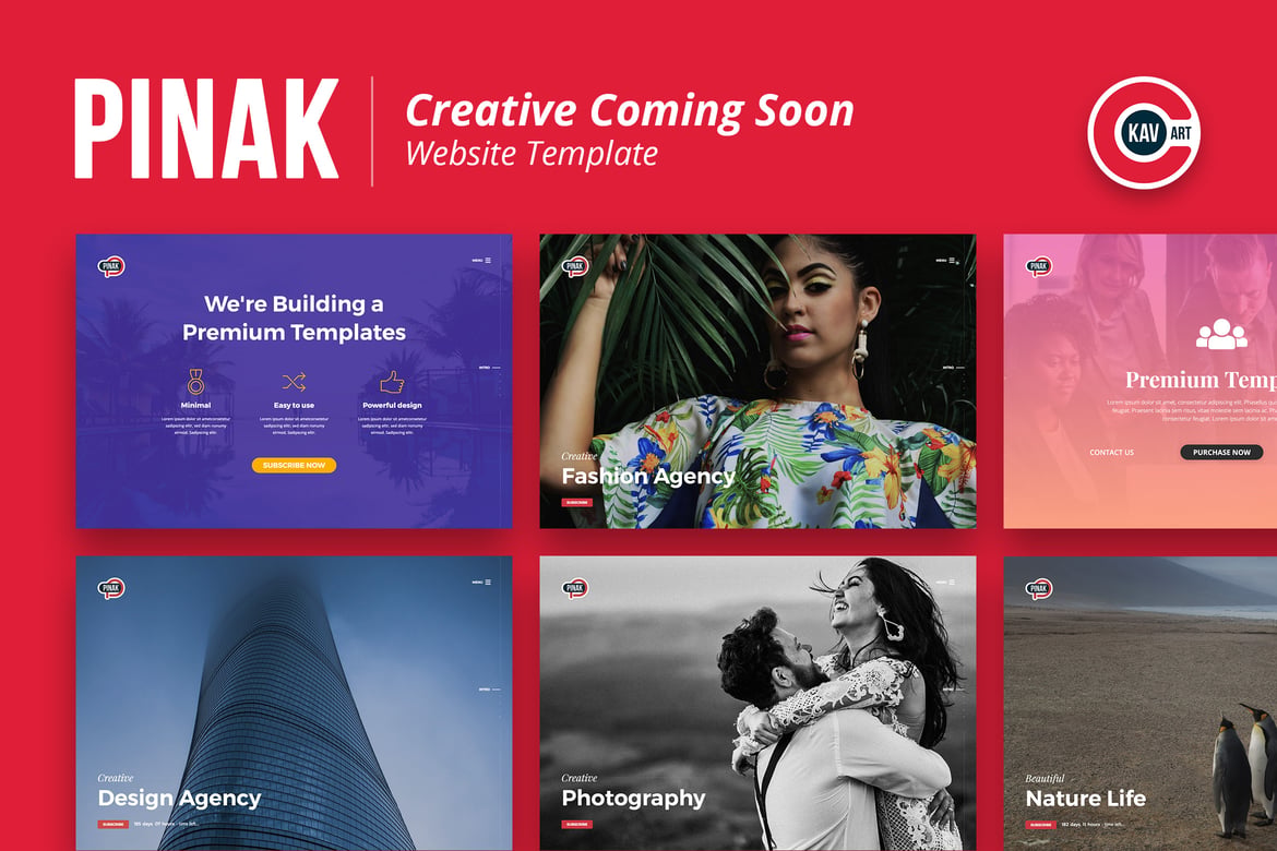 Template Website Coming Soon Kreatif - PINAK
