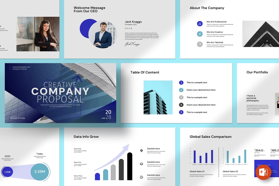 Template Presentasi PowerPoint Proposal Perusahaan Kreatif