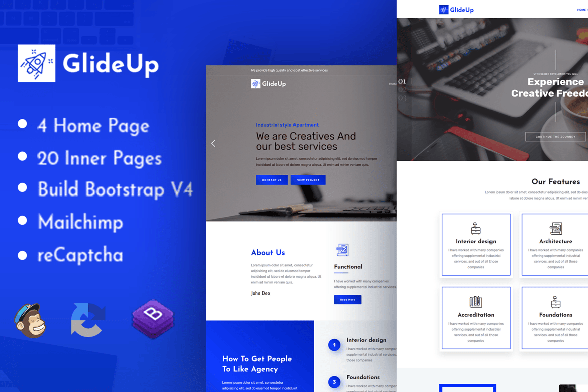 Template Website Kreatif untuk Agensi Bisnis Korporat
