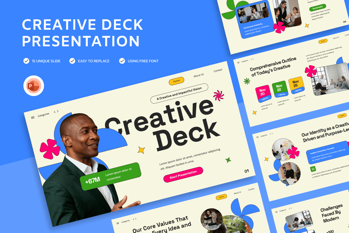 Template Presentasi Powerpoint Kreatif yang Menarik