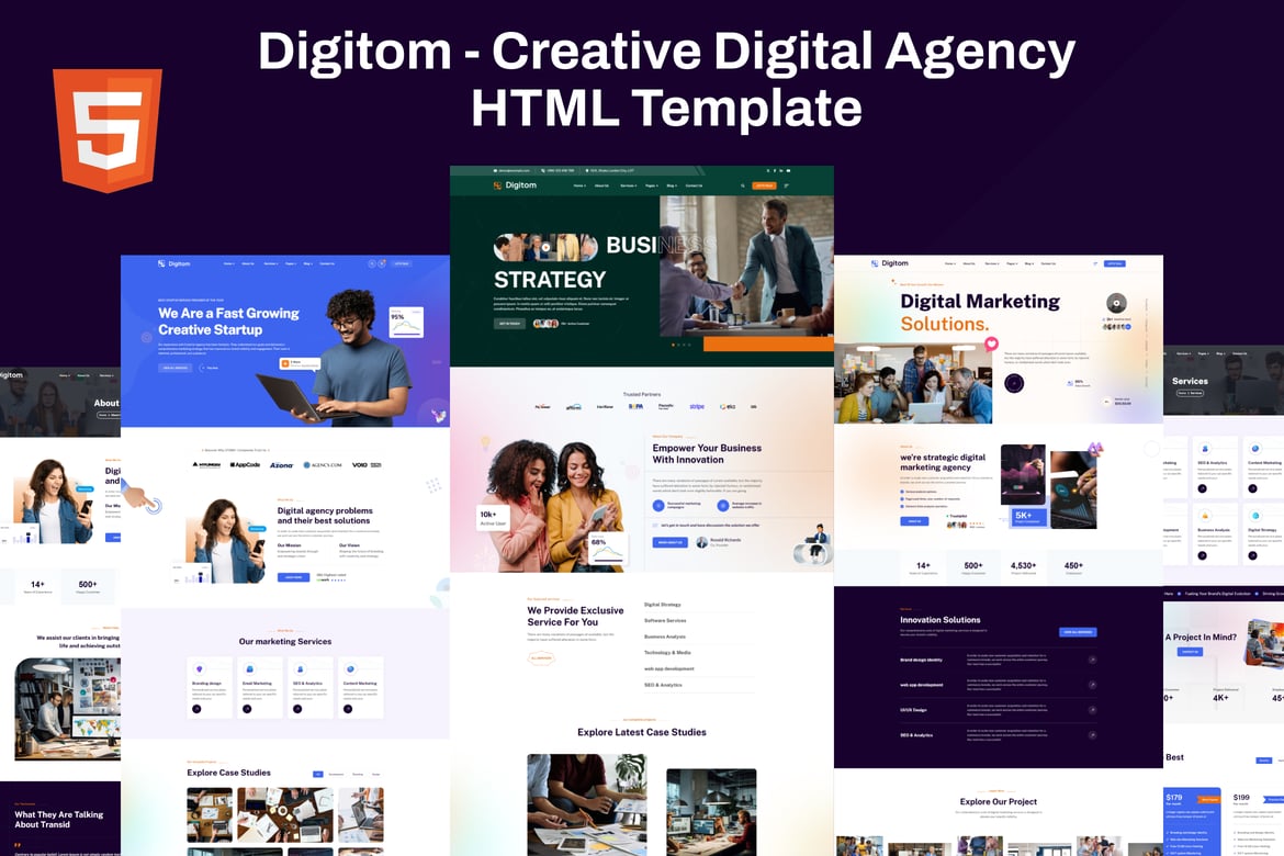 Template Website Digital Agency Kreatif - Digitom