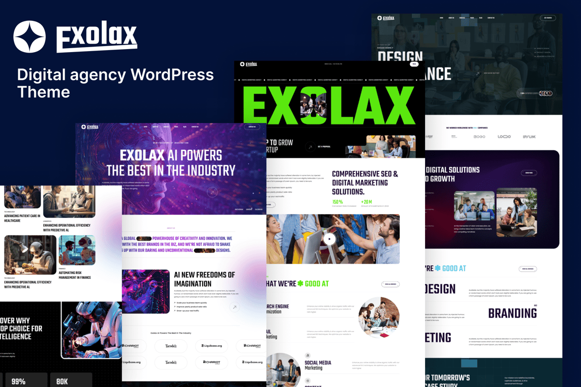 Tema WordPress Kreatif untuk Agensi Digital Modern
