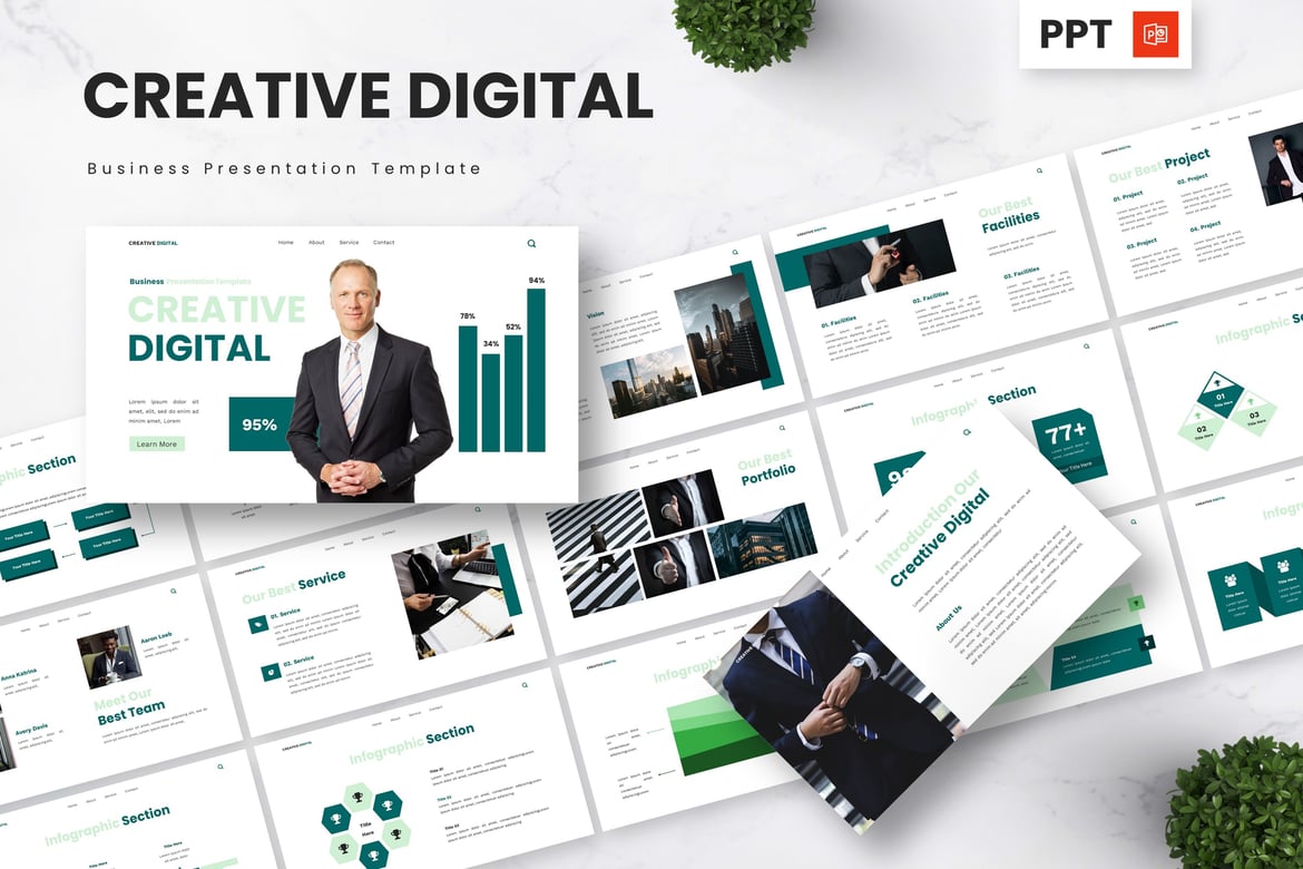 Template Presentasi PowerPoint Kreatif untuk Bisnis