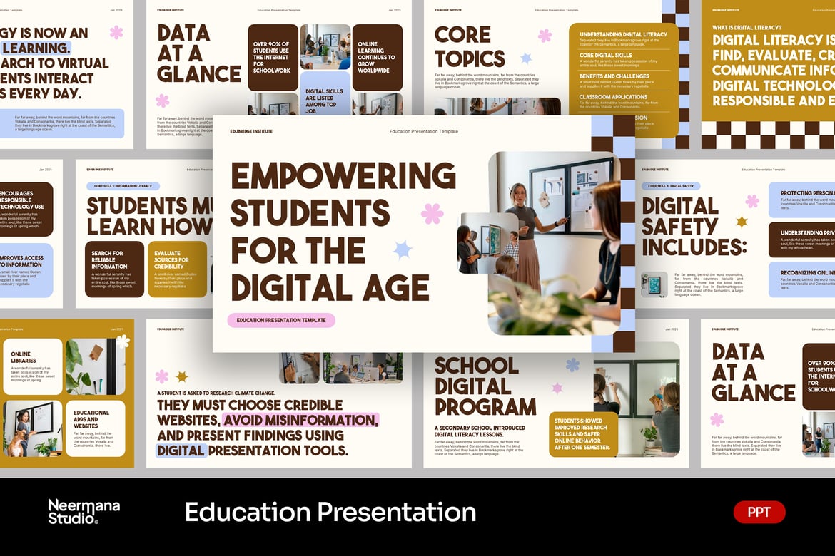 Template Presentasi Pendidikan Kreatif untuk Pembelajaran Efektif