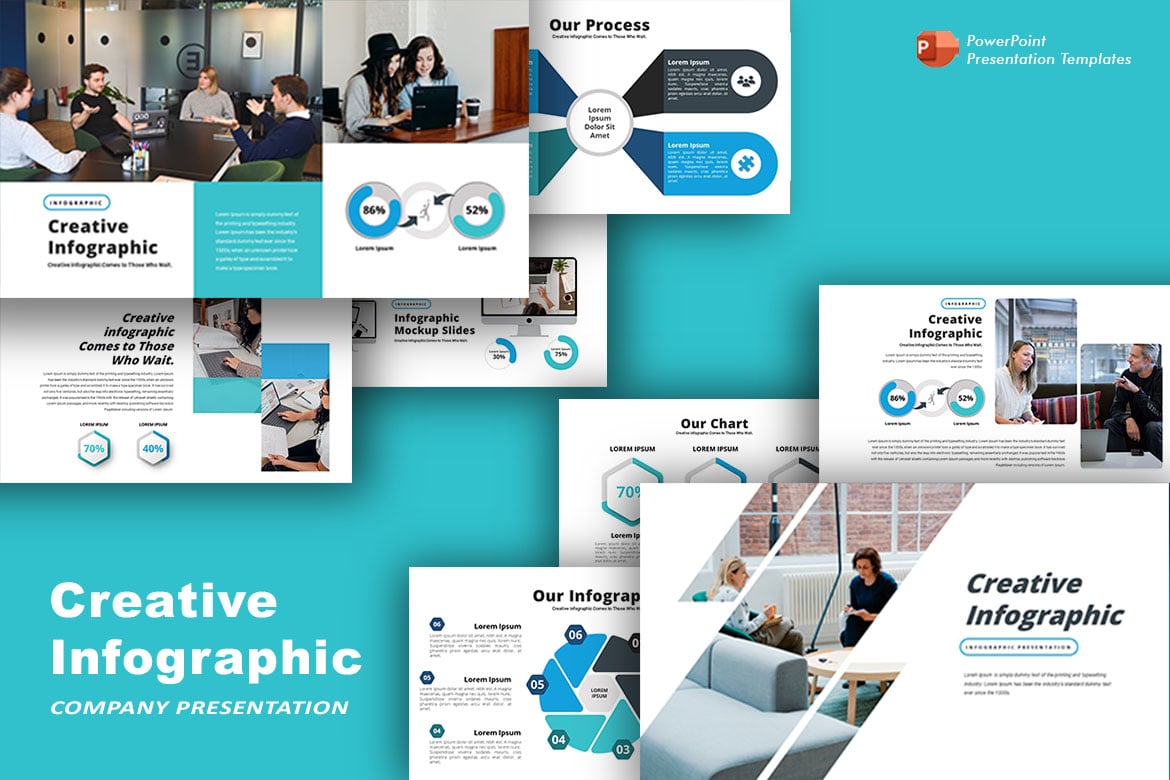 Template Presentasi Infografis Kreatif untuk PowerPoint