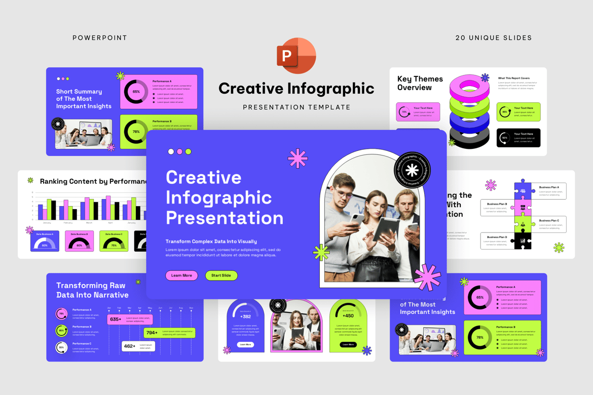 Template Presentasi Infografis Kreatif yang Menarik