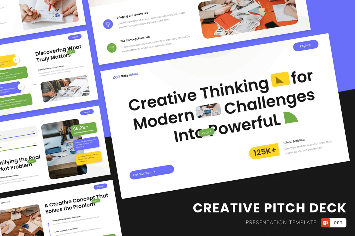 Template Presentasi PowerPoint Kreatif untuk Pitch Deck Anda