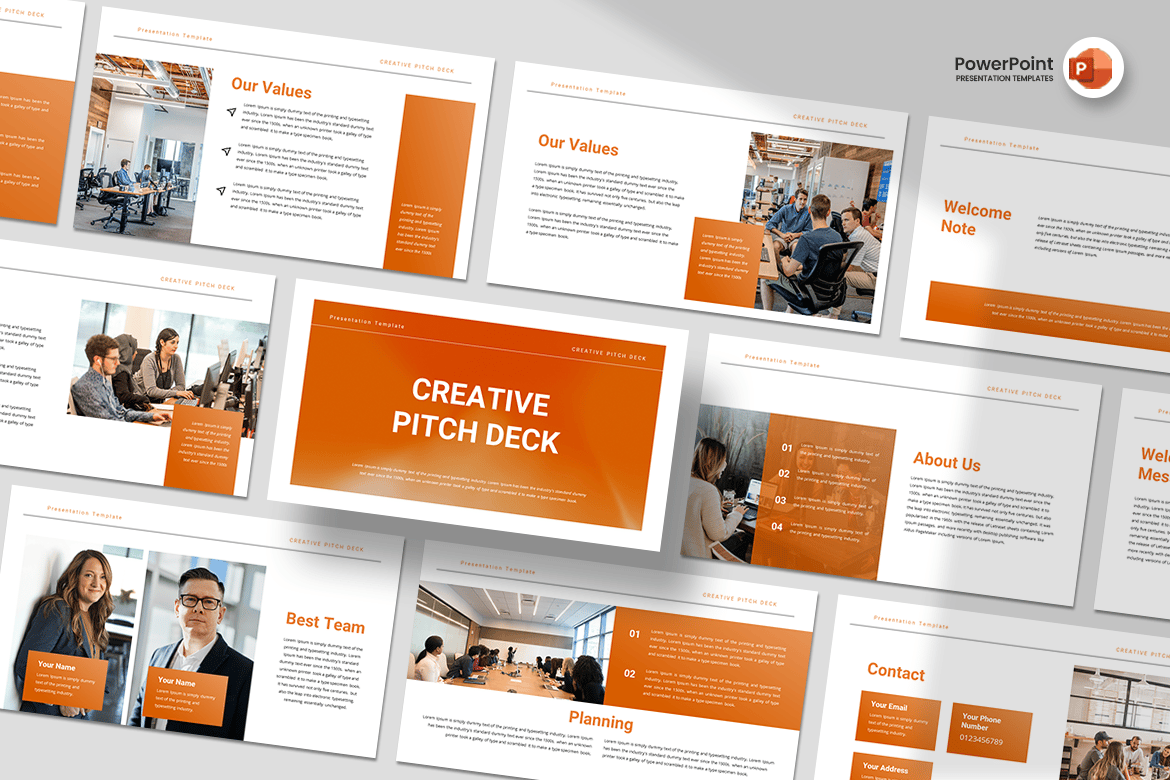 Template PPT Kreatif untuk Pitch Deck yang Menarik