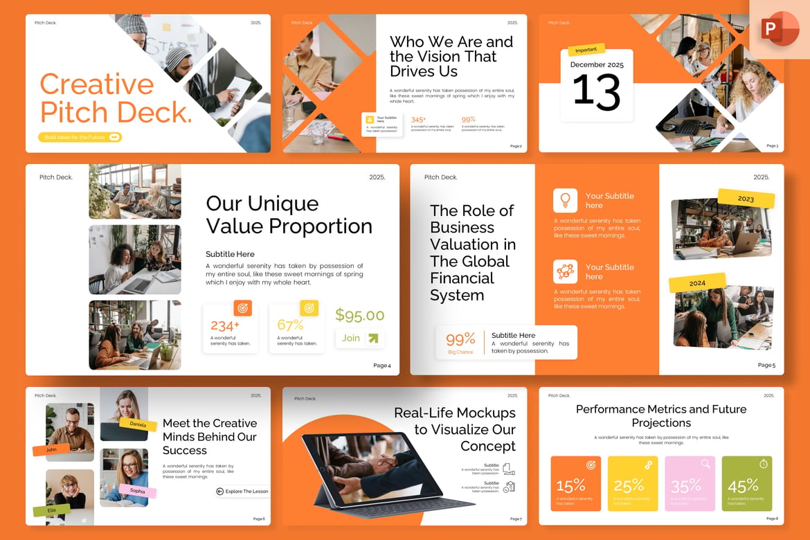 Template Presentasi Pitch Kreatif - PowerPoint Modern