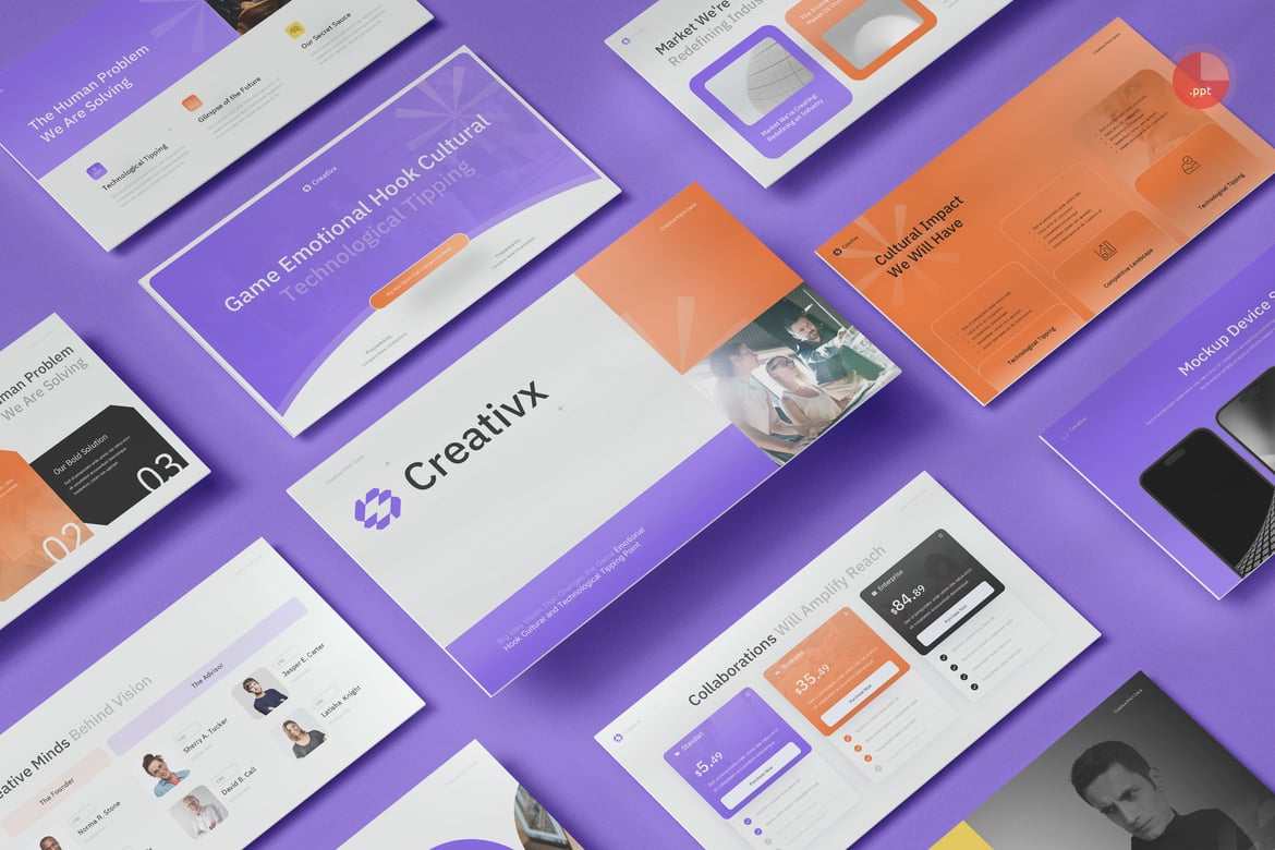 Template Presentasi Kreatif PowerPoint untuk Pitch Deck yang Menarik