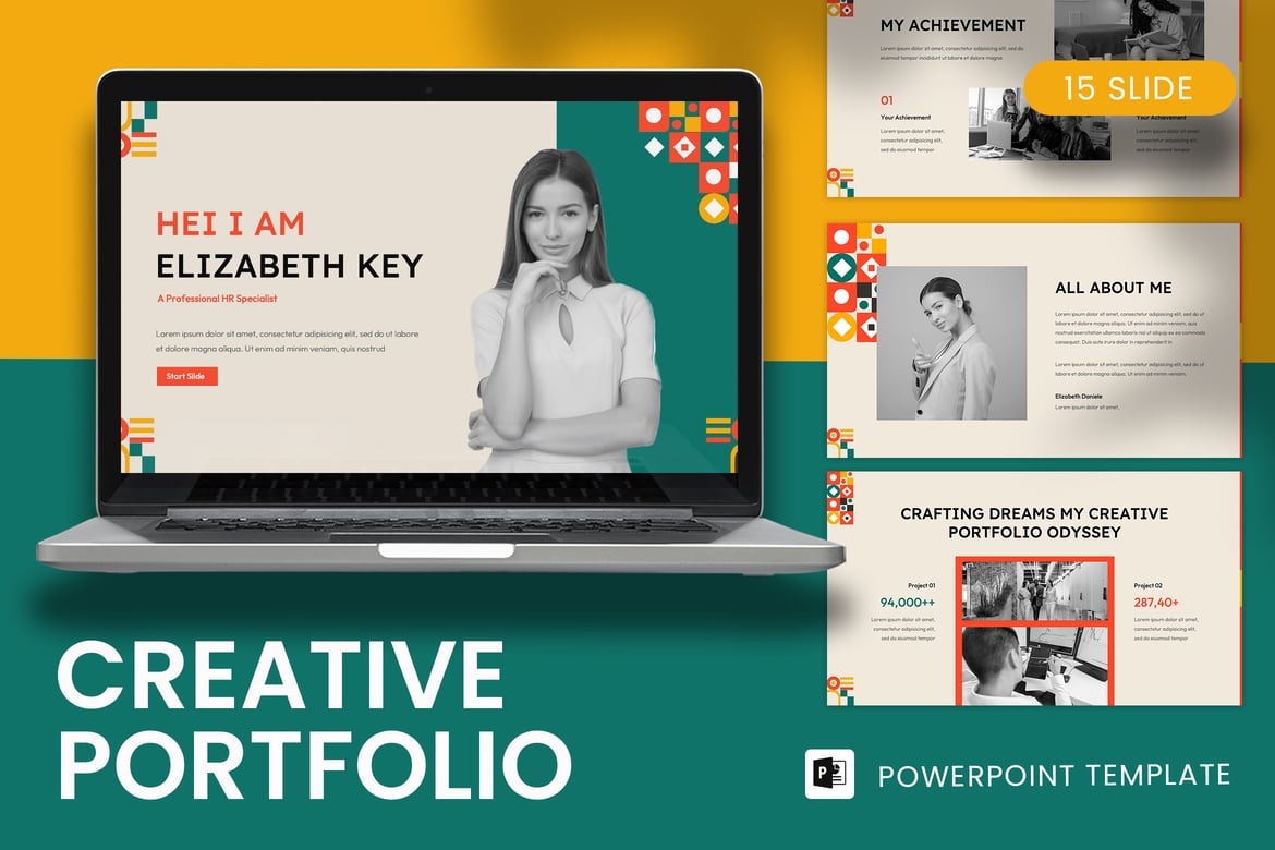 Template Presentasi Portofolio Kreatif yang Menarik