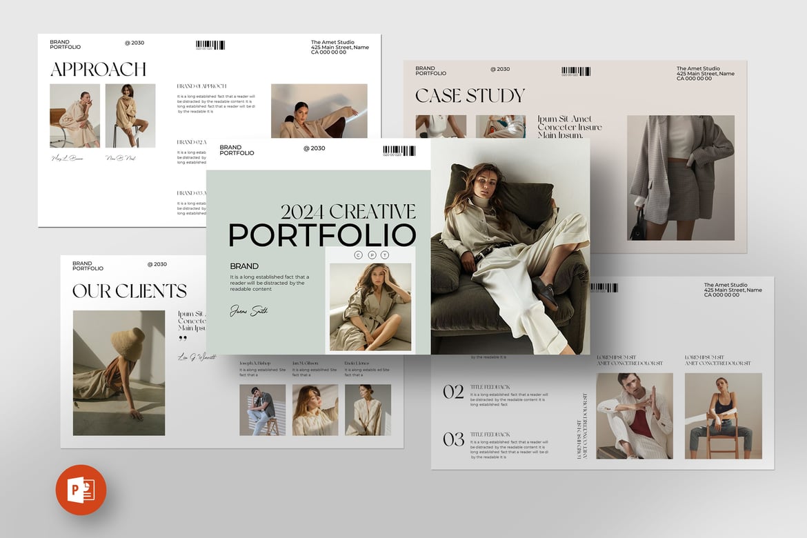 Template Presentasi Portofolio Kreatif yang Menarik