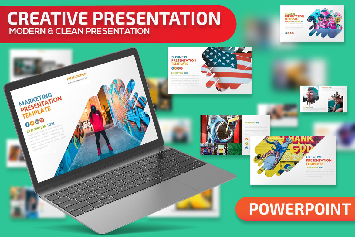 Template Powerpoint Presentasi Kreatif yang Menarik