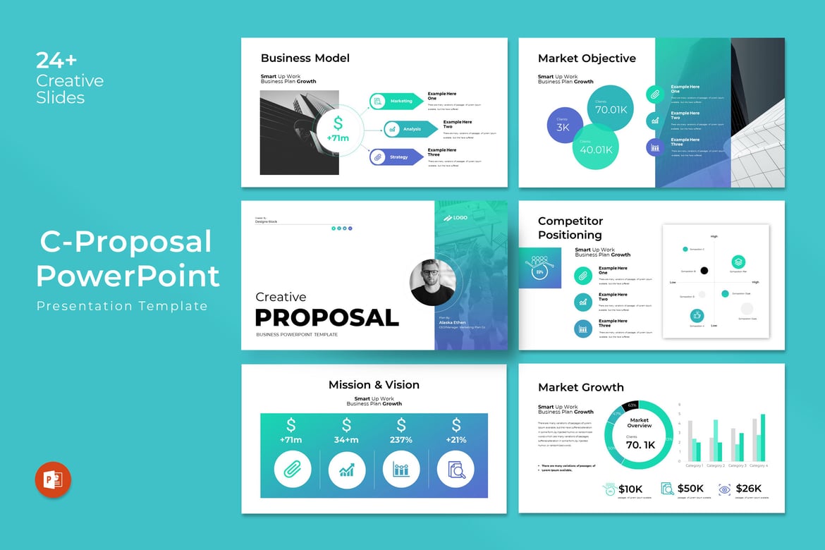 Template PowerPoint Proposal Kreatif yang Menarik