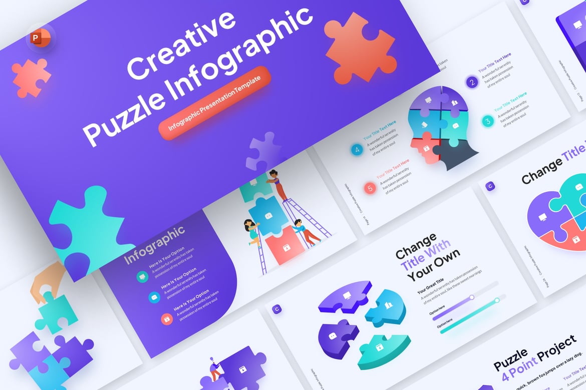 Template Presentasi PowerPoint Infografis Kreatif