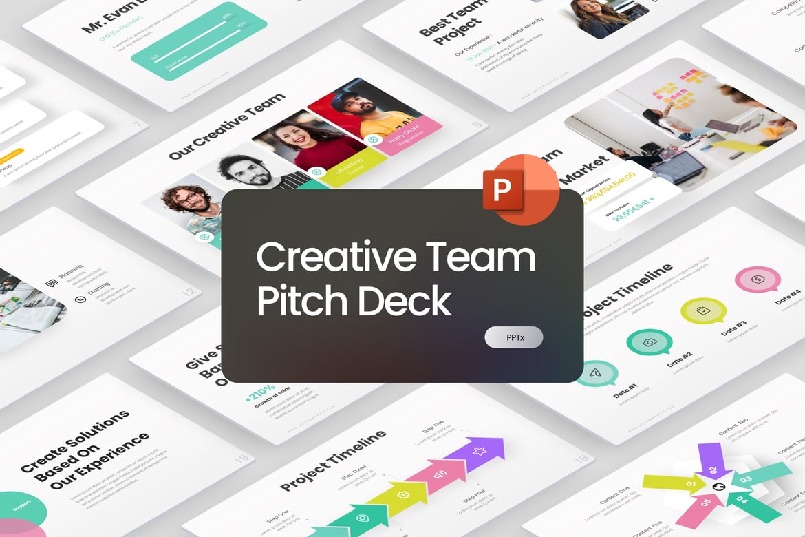 Template Presentasi PowerPoint untuk Pitch Tim Kreatif yang Menarik