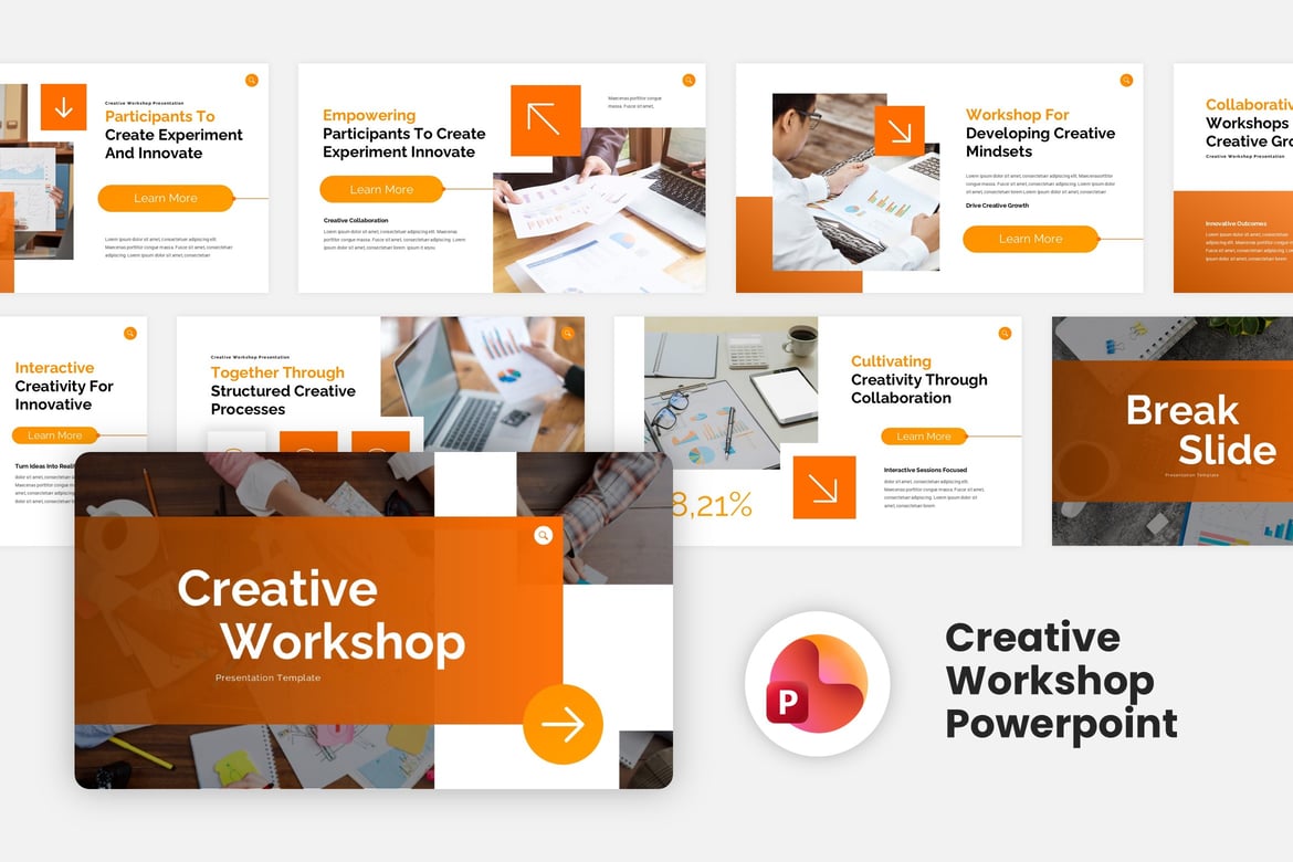Template Powerpoint Workshop Kreatif yang Menarik