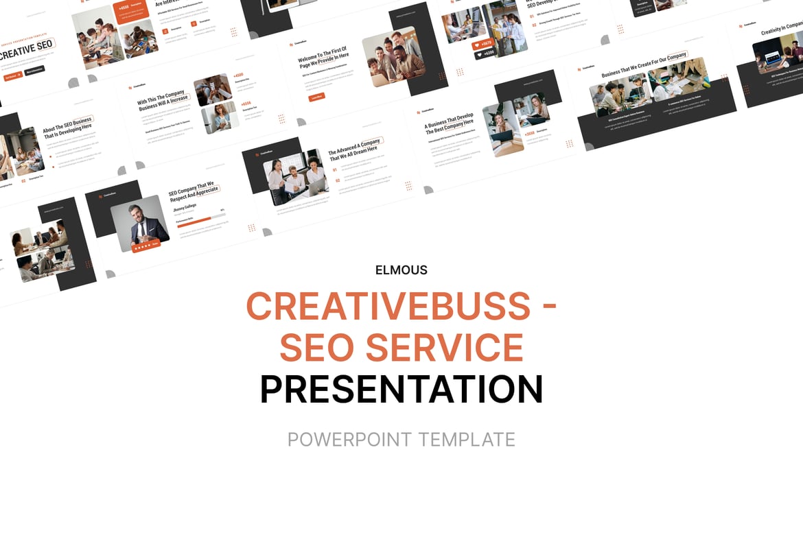 Template Presentasi PowerPoint CreativeBuss untuk Layanan SEO yang Menarik