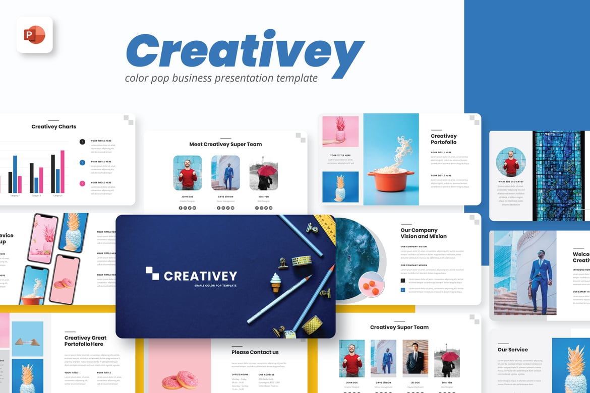 Template Presentasi PowerPoint Kreatif dengan Sentuhan Warna Menarik