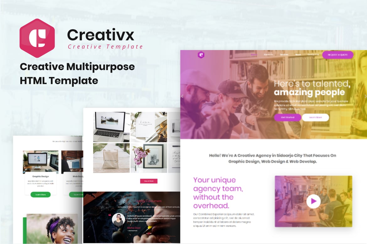Creativx - Template Website Kreatif Serbaguna