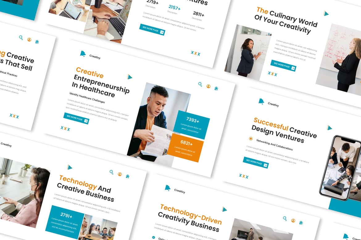 Template Presentasi PowerPoint Creativy - Agensi Kreatif Anda